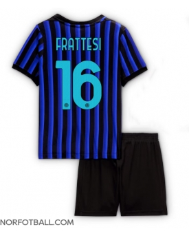 Billige Fotballdrakt Inter Milan Davide Frattesi #16 Replika Hjemmedraktsett Barn 2025-26 Kortermet (med bukser)